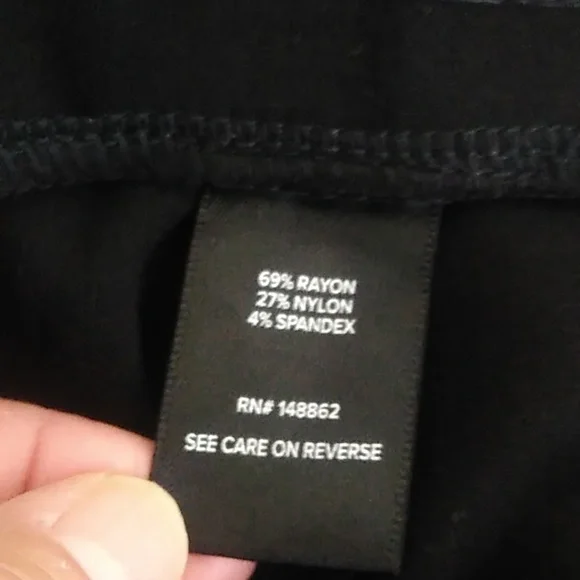 Torrid Womens Pants Taper Ponte Black size 0 12 Large Pull On Office Party - Picture 8 of 14